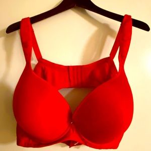 ♥️44D Red Padded Butterfly Bra